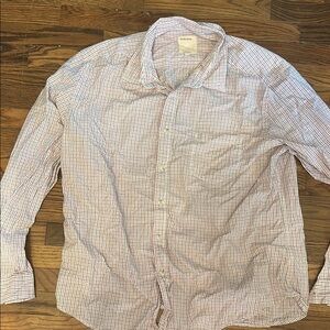 Life After Denim Red and White Casual Button Down Shirt